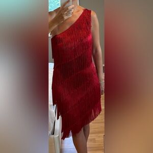Red Fringe Dress
